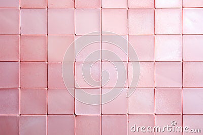 Background with pastel pink rectangular tiles Cartoon Illustration