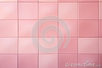 Background with pastel pink rectangular tiles Cartoon Illustration