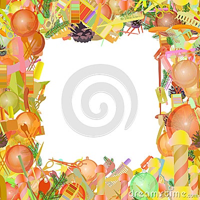 Background pattern abstract seamless design texture. Border frame, transparent background. Theme is about cosmetology, glare, Vector Illustration