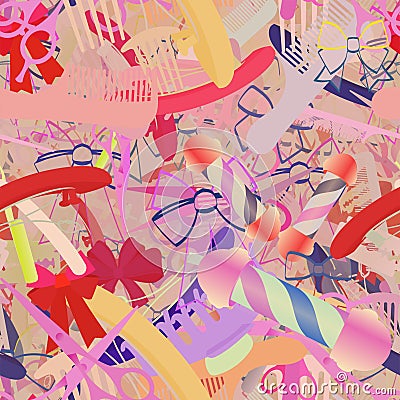 Design pattern. Mixture of topics, abstract art Vector Illustration