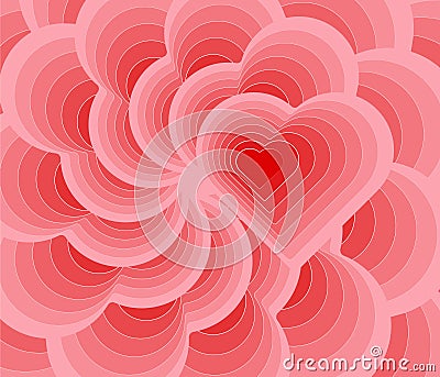 Light Opaque Pink Hearts Background Vector Illustration