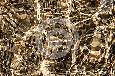 Background pattern of reflection of floor tiles in the water. Stock Photo