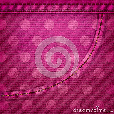 Background pattern. Texture of denim fabric. Vector Illustration