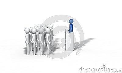 Background of The People speak concept, 3d render Stock Photo