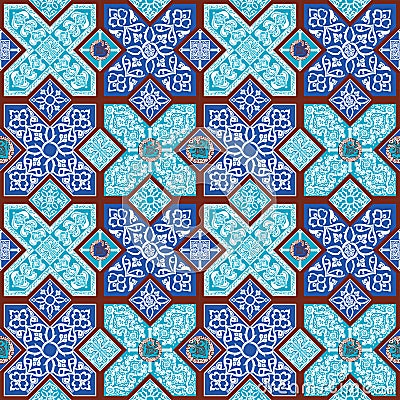 Background with Persian patterns Vector Illustration