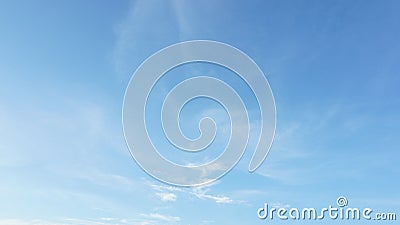Background picture bright blue sky with thin white clouds Stock Photo