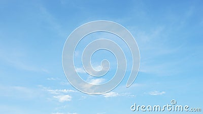 Background picture bright blue sky with thin white clouds Stock Photo