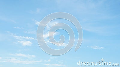 Background picture bright blue sky with thin white clouds Stock Photo