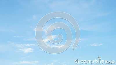 Background picture bright blue sky with thin white clouds Stock Photo