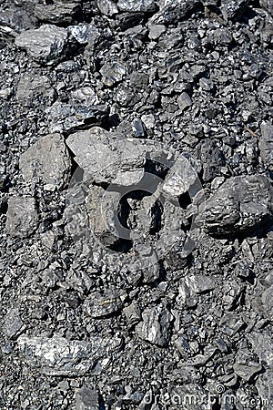 Background of pieces of coal Stock Photo