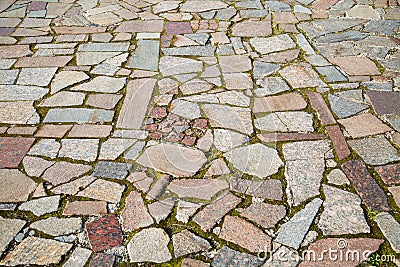 Background from pieces of granite, irregular shape grey pink color. Structure Backgrounds Design Stock Photo