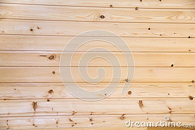 Background of planed coniferous planks with a beautiful pattern of trees with knots. Design backgrounds Stock Photo