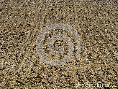Background of a ploughed (plowed) field Stock Photo
