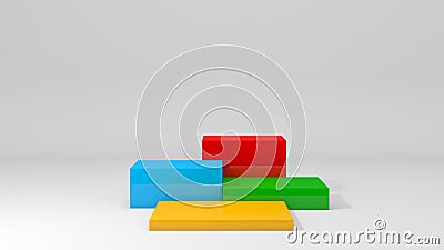 Background with podium. Stand for product presentation. Stock Photo