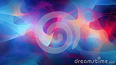 Background Portrays Quantum Chaos with Abstract Shapes and Colors, Crafting Visual Complexity Stock Photo