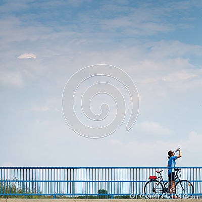 Background for poster or advertisment pertaining to cycling Stock Photo