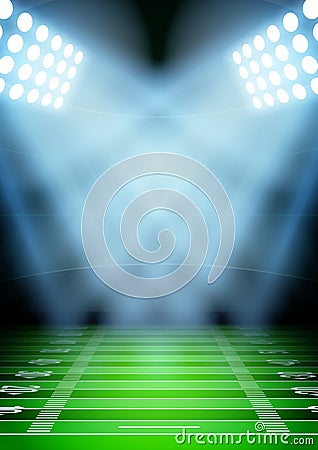 Background for posters night football stadium in Vector Illustration