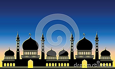 Background mosque Eid Al-Fitri Stock Photo