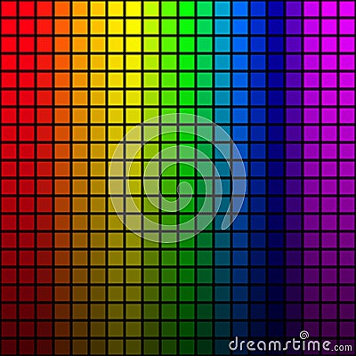 Background of rainbow colored mosaic Vector Illustration