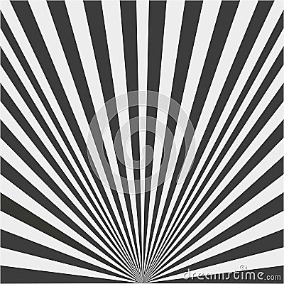 Background of rays black and white Vector Illustration