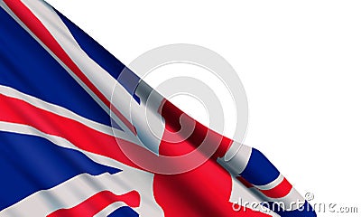 Background with realistic flag of the United Kingdom. Vector Illustration