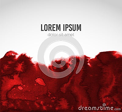 Background with red blood splashes on white background Vector Illustration