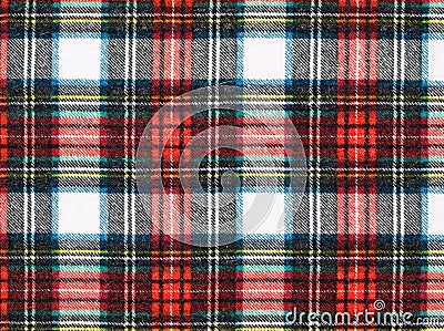 Background of Red and Blue Plaid Fabric Stock Photo