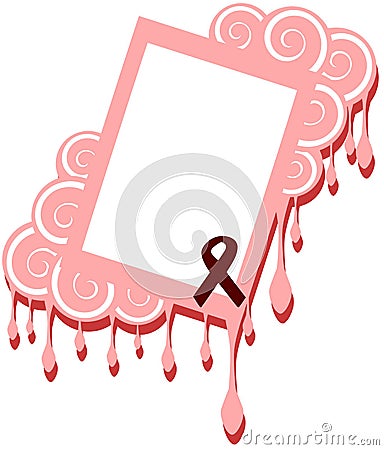 Background with drops and AIDS ribbon Stock Photo