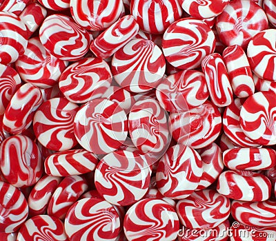 Background of red striped sugar candy Stock Photo