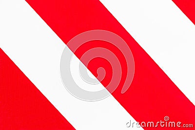 Striped background of red and white diagonal stripes Stock Photo