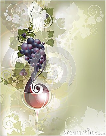 Background with red wine Stock Photo