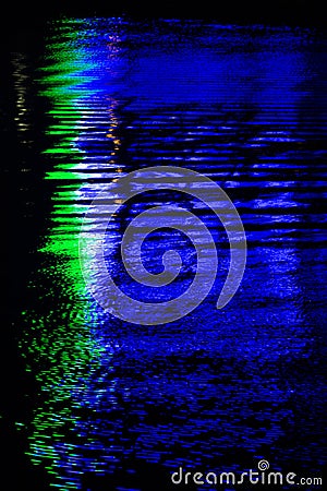 Background-reflection of neon in the water Stock Photo