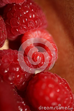 Background of ripe red raspberries fruits natural healthy vitamins power big size high quality botanical print rubus Stock Photo