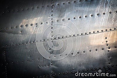 Background of riveted steel Stock Photo
