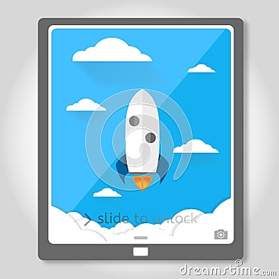 background rocket Vector Illustration