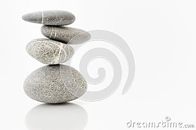 Background with round peeble stones Stock Photo