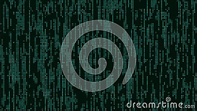 A background of rows of small multi-colored squares. Pixel graphics, colored squares. Vector background of glowing Vector Illustration