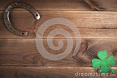 Patricks day holiday symbol. Space for text. Stock Photo