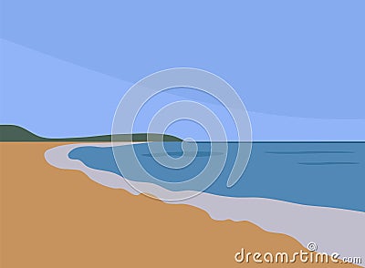 Background sandy beach Vector Illustration