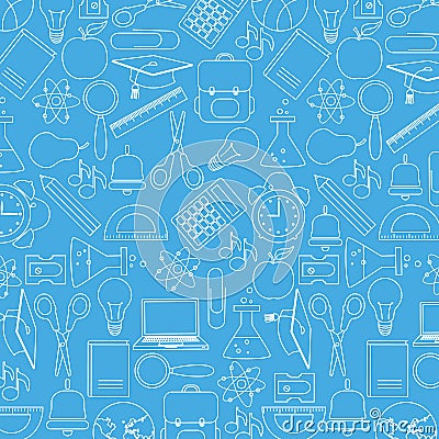 Background school icons Vector Illustration