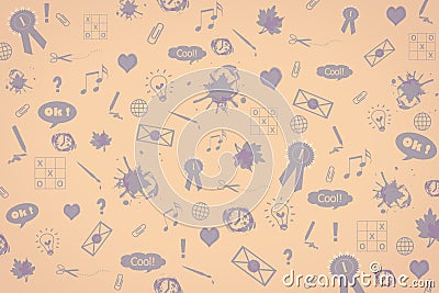 Background with school symbols Stock Photo