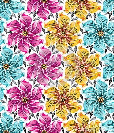 Background of seamless flowers for cloths Vector Illustration