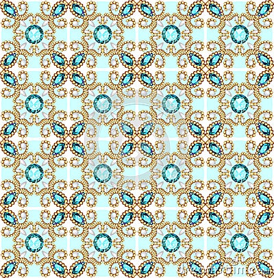 background seamless with pattern and gems Stock Photo