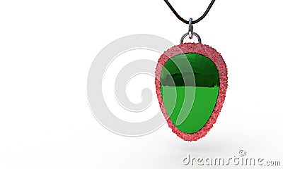 Background of Serenity stone necklace , 3d Stock Photo