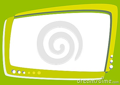 Green Screen Television- Cartoon Vector Illustration