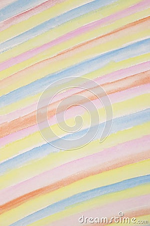 Background in several colors yellow, cyan and pink - watercolor painting Stock Photo