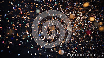 Background with shining confetti. Festive texture Stock Photo