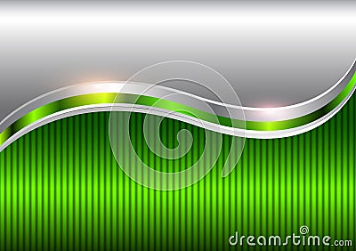 Background silver green Vector Illustration