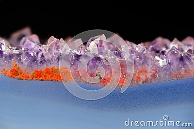 Background with slice of natural stone agate Stock Photo