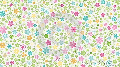 Background of small flowers Vector Illustration